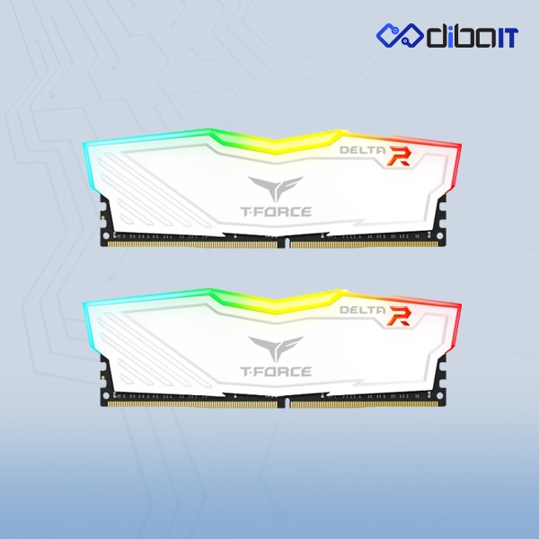 رم دسکتاپ DDR4 تیم گروپ مدل T-Force Delta RGB ظرفیت 32 گیگابایت دو کاناله 3200 مگاهرتز CL16