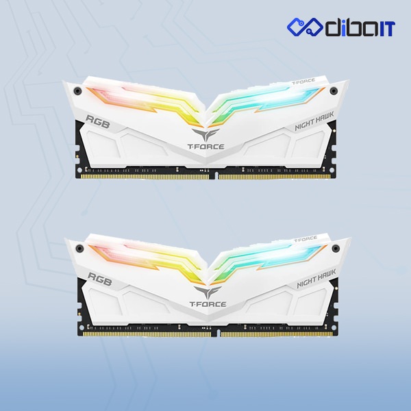 رم دسکتاپ DDR4 تیم گروپ مدل T-Force Night Hawk RGB ظرفیت 16 گیگابایت دو کاناله 3000 مگاهرتز CL16